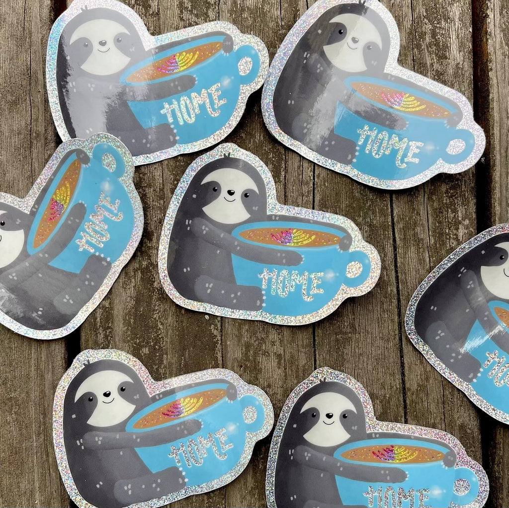 Sloth Glitter Sticker