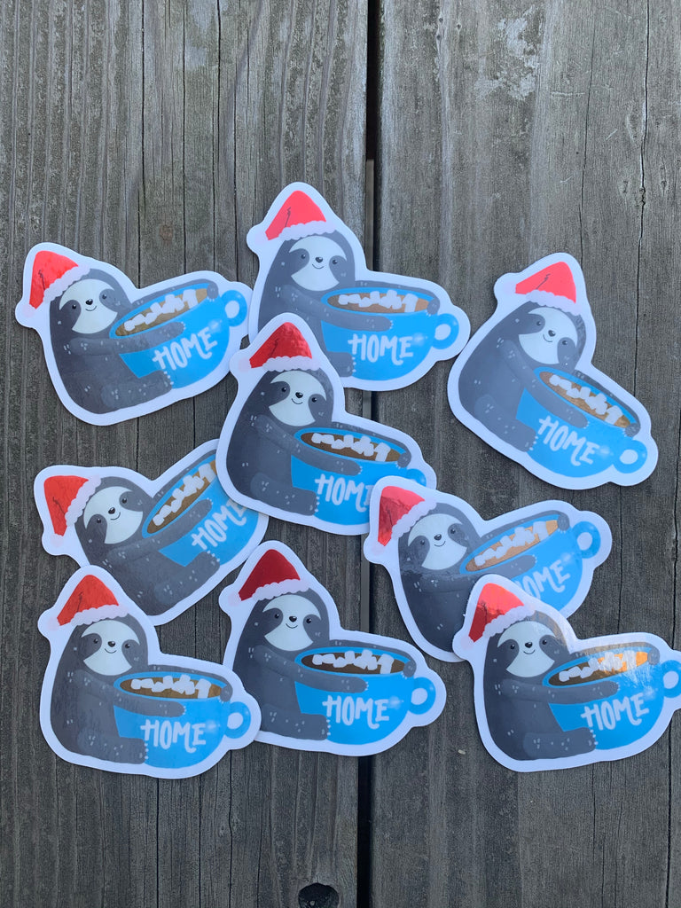 Sloth Holiday Sticker