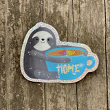 Sloth Glitter Sticker
